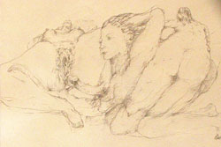 Zeichnung aus Serie „Luda“ von Barbara Thaden runge